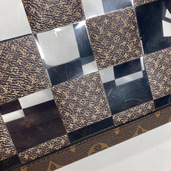 LOUIS VUITTON M20871 Monogram-Chess Slim-Soft Trunk Pochette 2WAY Shoulder Bag - Picture 9 of 13